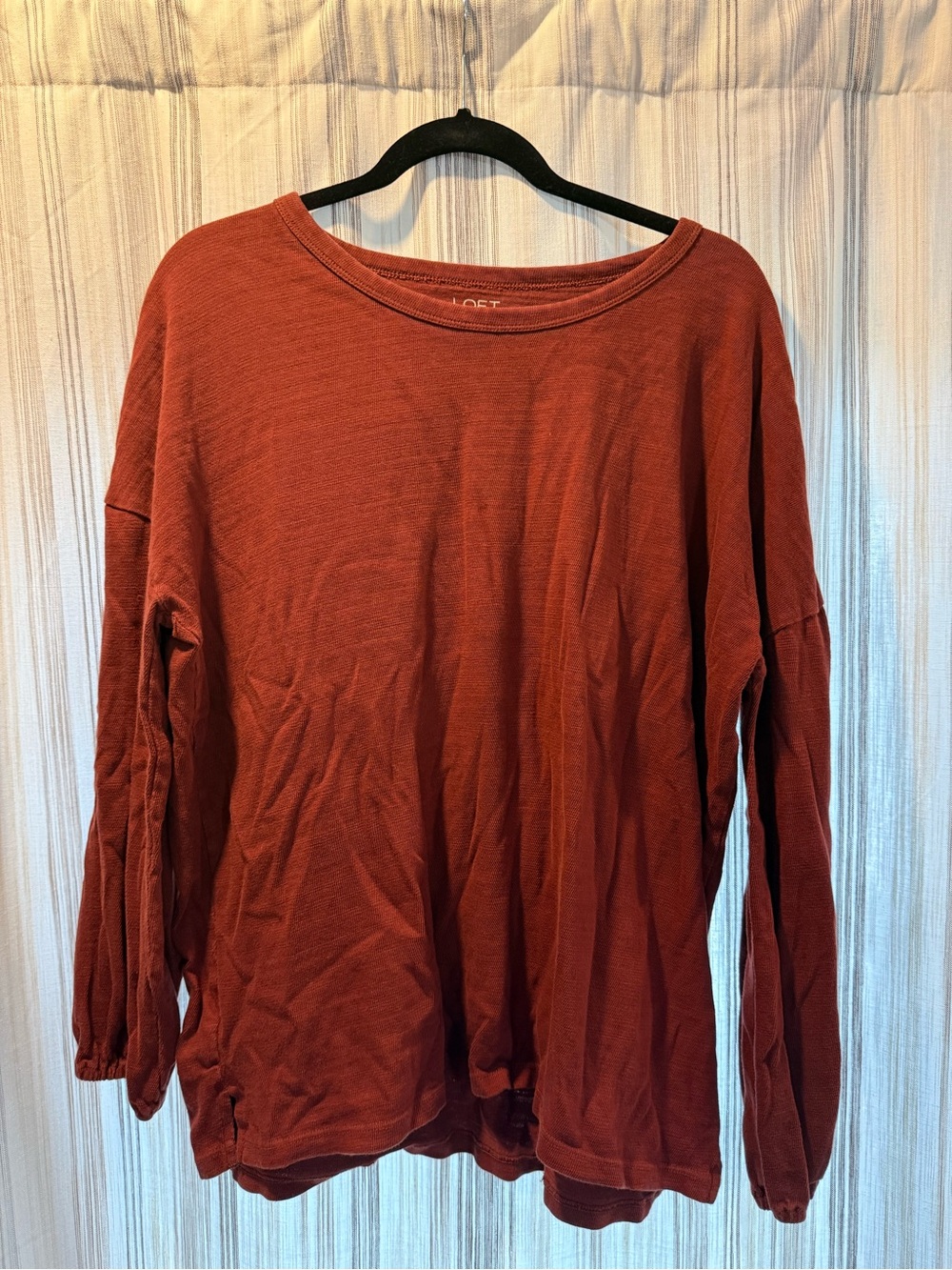 LOFT Red Crew Neck Sweater